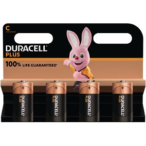 Duracell Plus C Size 4 Pack