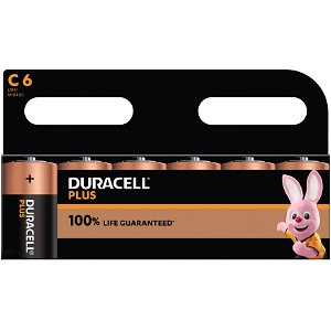 Duracell Plus C Size 6 Pack