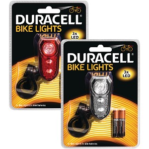 3 LED Front & Rear Bicycle Light Set