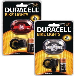 5 LED Front & Rear Bicycle Light Set