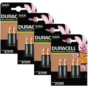 Duracell AAA 750mAh Rechargeable 16 Pack