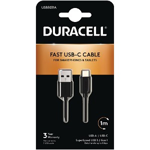 Cabo Duracell 1m USB-A para USB-C