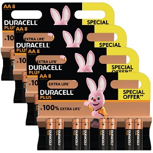 Piles alcaline Duracell Plus Power AAA - paquet de 8 - LD Medical