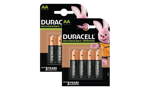 Duracell AA 1300mAh Rechargeable 8 Pack