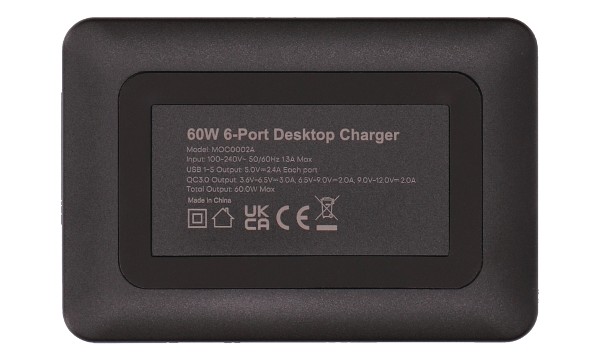Estação de carregamento USB Multi-Portas 10A Max